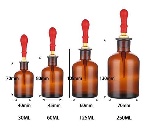 DROPPER BOTTLE (glass) - 60ml -CLEAR OR DARK/AMBER