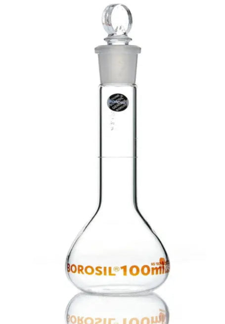 VOLUMETRIC FLASK 100MLS, BOROSIL