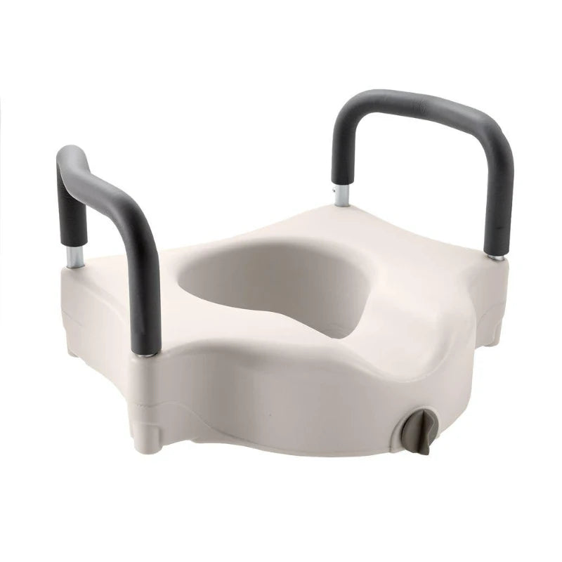 raised toilet seat with handles