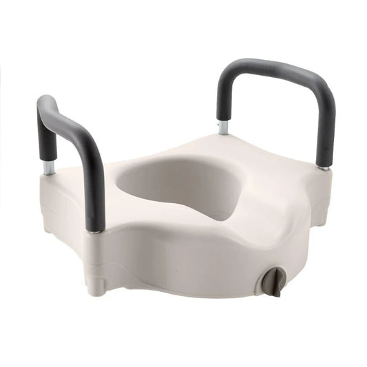 raised toilet seat with handles