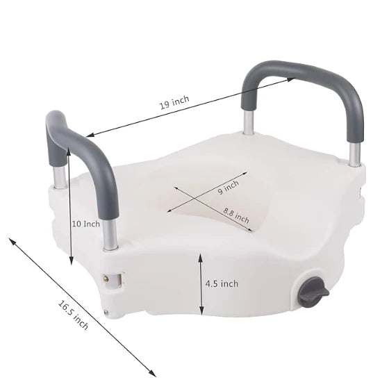 Raised Toilet Seat with Handles | Easy Installation | Kenya