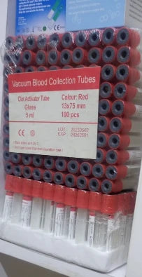 vacutainer (red top blood vacuum tube )