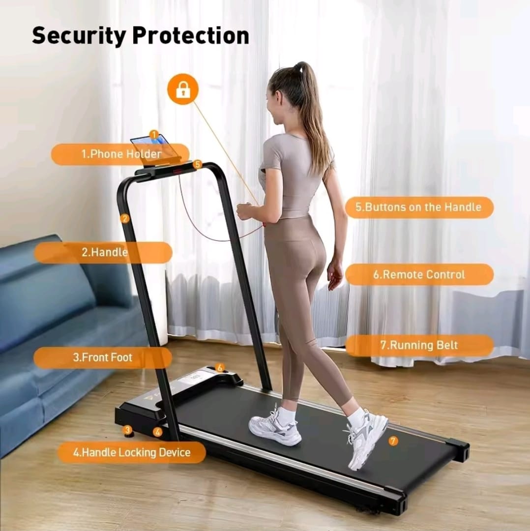 Foldable Walking Pad – Quiet, Compact & Easy-to-Move Treadmill for Home or Office Workouts