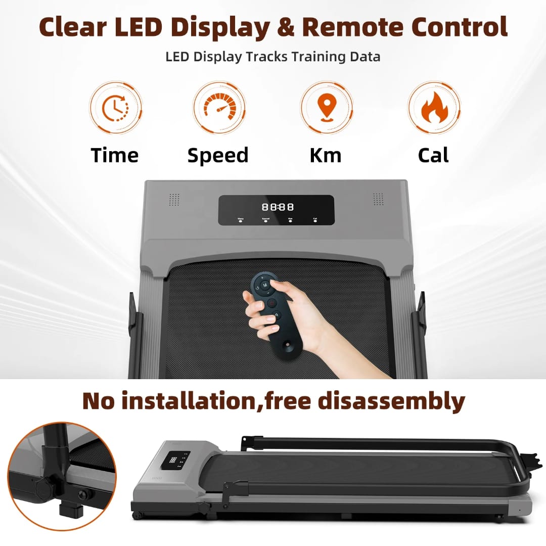 Foldable Walking Pad – Quiet, Compact & Easy-to-Move Treadmill for Home or Office Workouts