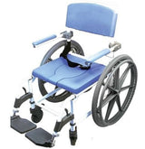 Extra wide commode wheelchair
