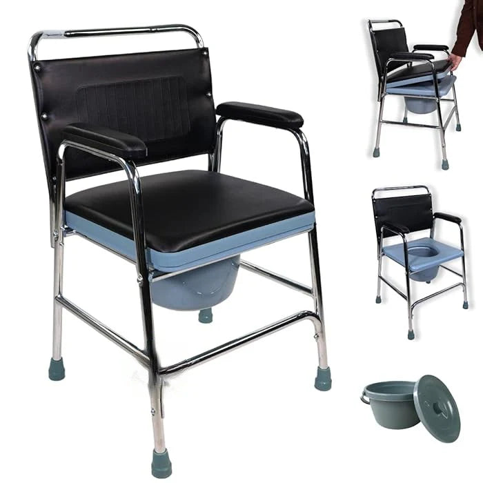 Commode chair without castors
