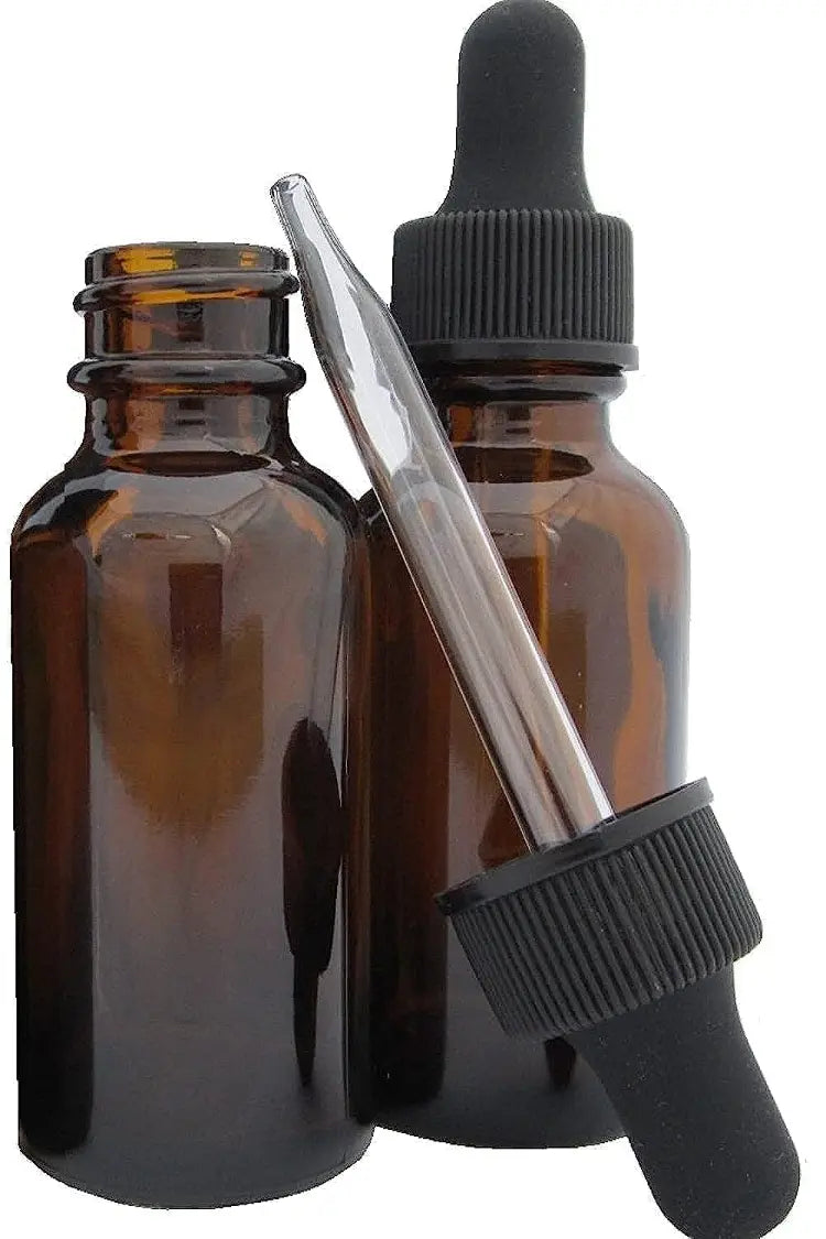 DROPPER BOTTLE (glass)  screw top- 125ml -CLEAR OR DARK/AMBER