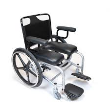 Extra wide commode wheelchair