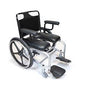 Extra wide commode wheelchair