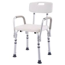 Height adjustable shower chair