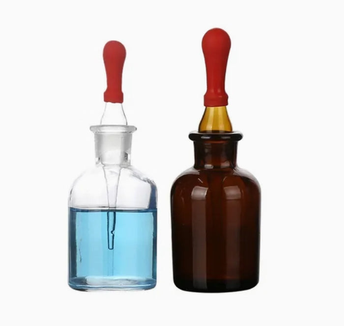 DROPPER BOTTLE (glass) - 60ml -CLEAR OR DARK/AMBER – Solution Science