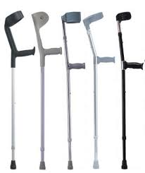 Open arm elbow crutches