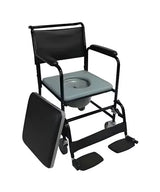 Commode Chair with Padded Seat (wheels)