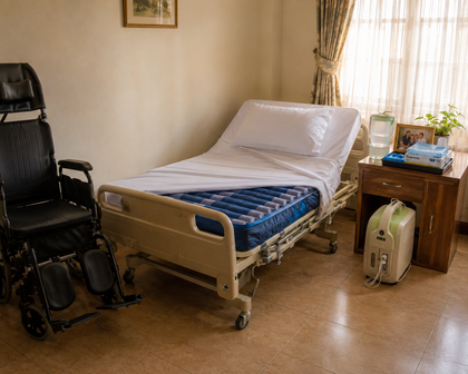 Hospital Bed Home Care Package - Bed, Mattress & Wheelchair