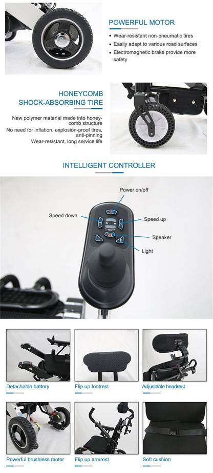 Electric wheelchair | Foldable | Premium