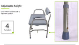 Extra Wide Adult Commode Chair – Adjustable Height Bathroom Safety Aid