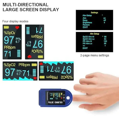 Pulse Oximeter - Monitor SpO2 and Pulse Rate at Home