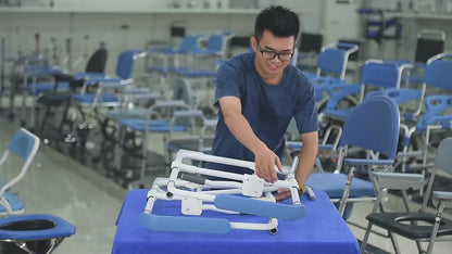 Adjustable Toilet Safety Rail – Heavy-Duty Bathroom Assist Frame with Padded Handrails (350lbs Capacity)