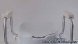 Raised Toilet Seat - Universal Fit with Detachable Armrests and Lid