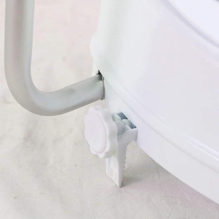 Raised Toilet Seat - Universal Fit with Detachable Armrests and Lid